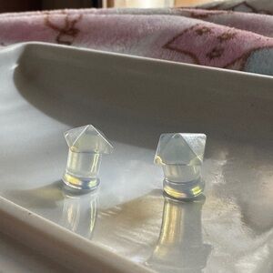 Elegant opalite plug earrings